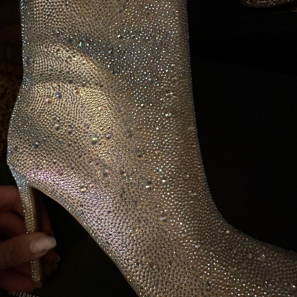 INC International Concepts Silver Heeled Boots